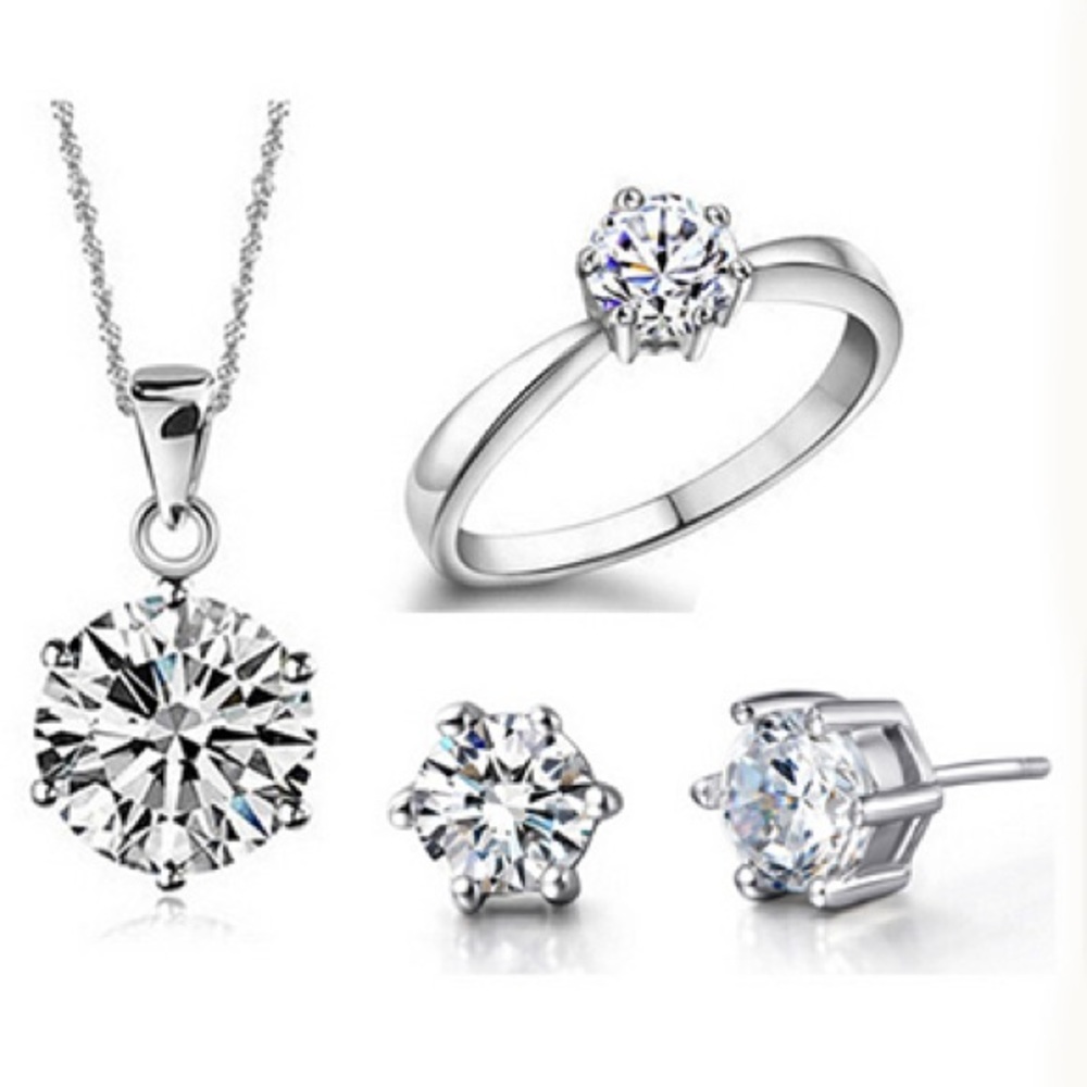 ✨Just In✨ 6 Claw Cubic Zircon 3️⃣ PC Jewelry Set